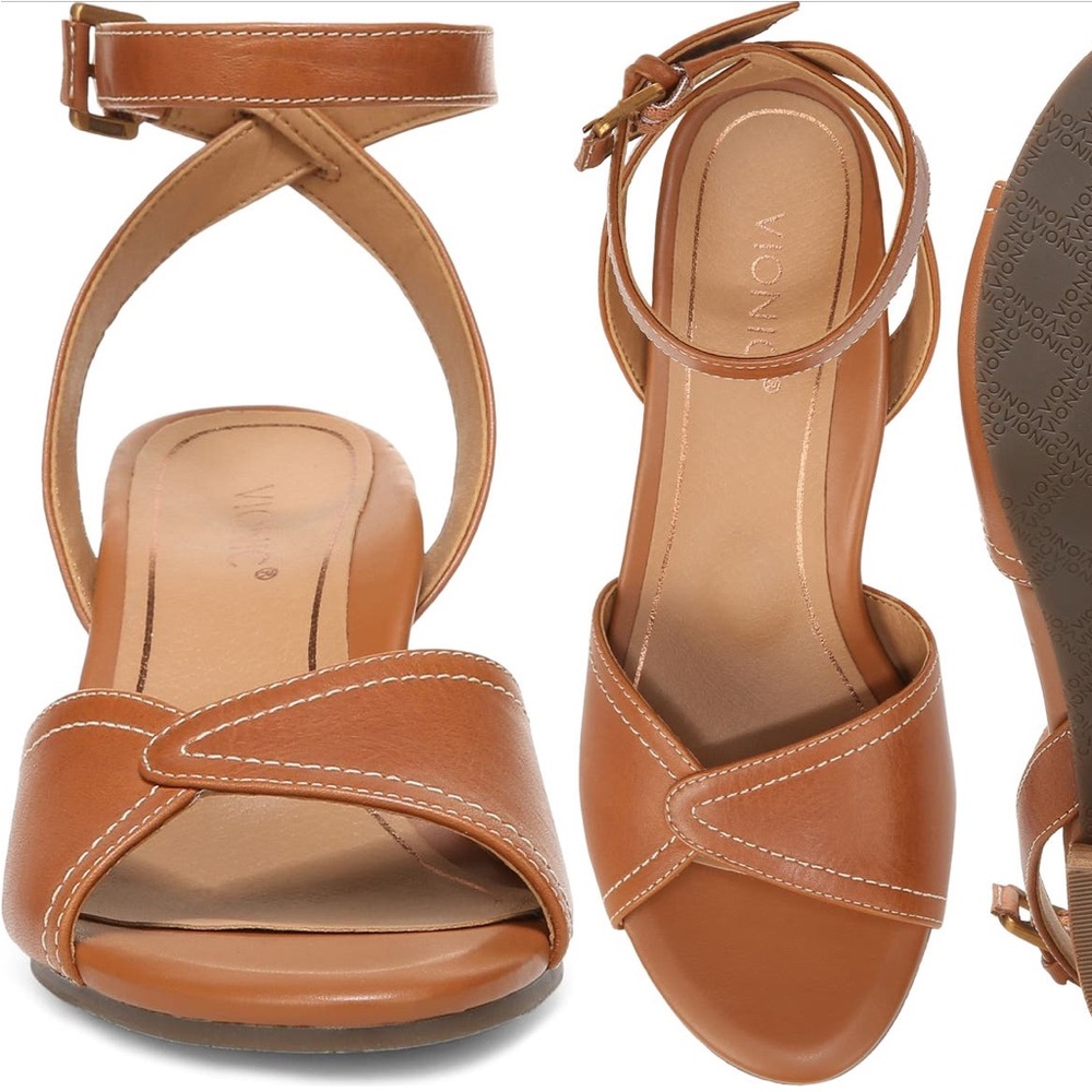 Vionic Isadora Open Toe Ankle Strap Sandal Size 6.5